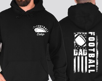 Personalized Football Dad Hoodie ,Custom Name Football Player Hoodie,Sports Dad Hoodie,Football Hoodie For Him ,Christmas Sports Gift