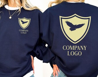 Custom Company Logo Sweatshirt, Personalized Business Logo Sweater, Custom Work Uniform Sweater, Professional Staff Sweater