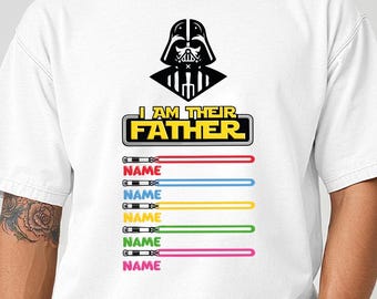 Personalized Father Comfort Shirt, I Am Their Father Comfort Shirt, Custom Name and Year Comfort Comfort Shirt,Fathers Day Gift from Kids