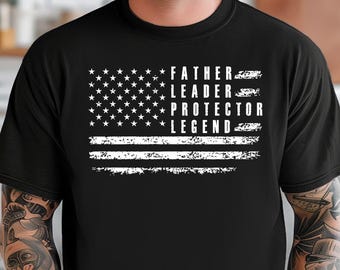 Dad USA Flag Comfort Colors Shirt, American Spirit Father Shirt, 4th of July Dad Tees, Patriotic Husband Gift, Vintage Flag Dad Shirt