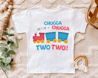 Choo Choo Train Birthday T-shirt, 2nd Birthday Boy T-shirt,Birthday Boy Gifts,Birthday Boy T-shirt,Birthday Toddler T-shirt,Toddler Birthday