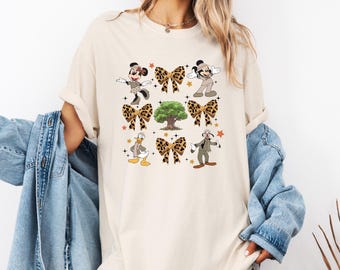 Leopard Mickey And Friends Coquette T-shirt,Disney Safari Mode T-shirt,Animal Kingdom T-shirt,Let's Get Wild Tshirt,Animal Kingdom  Vacation