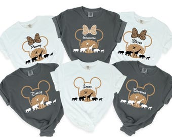 Custom Disney Animal Kingdom T-shirt, Safari Family Matching T-shirt,Family Trip Matching T-shirt,Disneyworld Family Tee,Disneyland Vacation