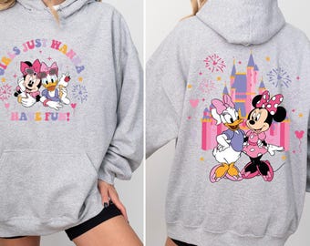 Disney Minnie Daisy Summer Hoodie,Girls Just Wanna Have Sun,Disney Besties Hoodie,Disneyworld Hoodie,Besties Matching Hood,Disney Girls Trip