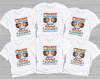 Family Cruise Squad 2026 Shirt, Cruise Squad Gift, Caribbean Cruise Vacation Tee, Nautical Anchor Shirt, Making Memories 2026 Family Shirts