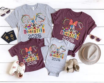 Custom Disney Trip Tshirt,Disneyland Family Matching Tshirt,Custom Name Disney Trip,Personalized Disney Family Vacation Shirt,Birthday Shirt