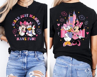 Disney Minnie Daisy Summer T-Shirt,Girls Just Wanna Have Sun,Disney Besties T-Shirt,Disneyworld Shirt,Besties Matching Tee,Disney Girls Trip