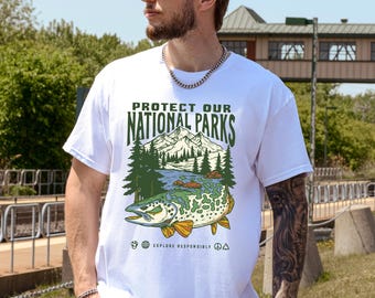 90s National Parks T-shirt, Granola Girl Shirt, Respect the Local Wildlife Tee, Hiking Camping Clothes, Wanderlust Outdoor Shirt