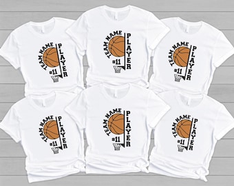 Custom Basketball Shirt, Personalized Basketball Player Name Tee, Retro Basketball Team Shirt, Game Day Basketball Mom Gift, Basketball Life