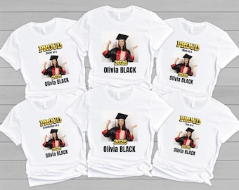 Custom Proud Family Senior 2026 T-Shirt, Proud Graduation Mom Shirt, Class of 2026 T-shirt, Custom Graduation Gift, Graduation 2026 Tees