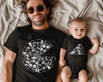 Dad and Baby Matching Shirts, Pizza and Pizza Slice T-shirt for Father's Day, New Daddy Gift, Father Son Matching Tees, Best Dad Ever Shirt