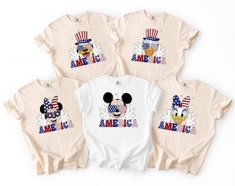 Disney Independence Day Shirt, Mickey Patriotic Stars Stripes Tee, Comfort Colors 4th of July Disney World Shirt, USA Disney Vacation Tee