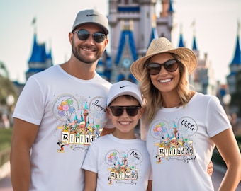 Disney Birthday Trip Tshirt,Disney Birthday Squad,Custom Disney Birthday Tshirt,Customized Birthday Shirt,Disneyland Birthday,Birthday Gifts