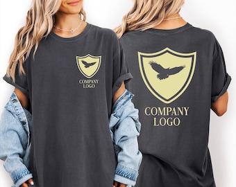 Personalized Company Logo Comfort Colors Shirt, Custom Business Branding Shirt, Professional Work Uniform Tees, Custom Staff Shirts