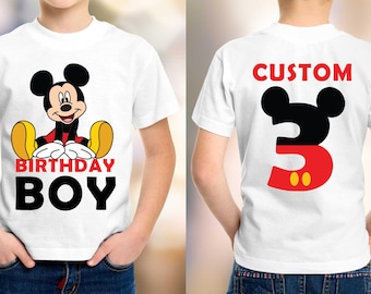 Mickey Birthday T-Shirt, 2nd Birthday Disney Tee, Boy Mickey Birthday Shirt, Kids Trendy Birthday T-Shirt