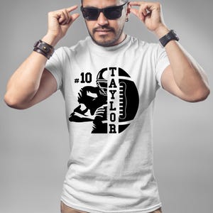 Personalized Football Dad T-Shirt ,Custom Name Football Player T-Shirt,Sports Lover Shirt,Football Tee For Him ,Football Lover Gift From Kid