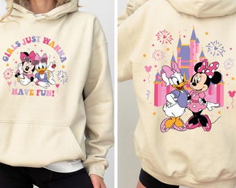 Disney Minnie Daisy Summer Hoodie,Girls Just Wanna Have Sun,Disney Besties Hoodie,Disneyworld Hoodie,Besties Matching Hood,Disney Girls Trip