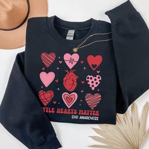 Little Hearts Matter CHD Awareness Sweatshirt,In February We Wear Red for CHD Awareness, Anatomical Heart Sweatshirt,Heart Disease Awareness