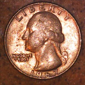 1967 Washington Quarter No Mint Mark