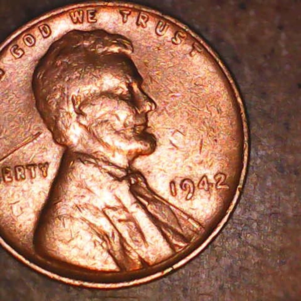 1942 Lincoln Penny No Mint Mark