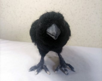 Needle Felted Bird Figurine: Unique Gift for Bird Lovers