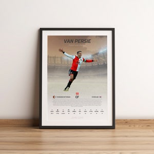 Robin van Persie | Feyenoord | Digital Poster | Fußballposter | Fußball Poster | Wall Decor | Poster Design | Wall Poster | Print Poster