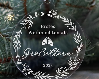 Announce pregnancy Christmas bauble you are going to be a grandma baby announcement we are having a baby aunt uncle announce pregnancy