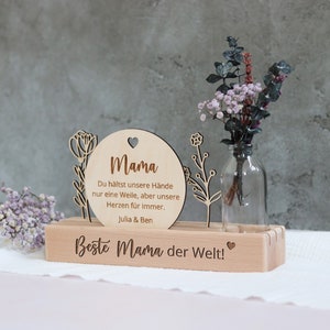 Geburtstagsgeschenk Mama, Kartenhalter mit Vase, Geschenke für Mama, Geburtstag Mama
