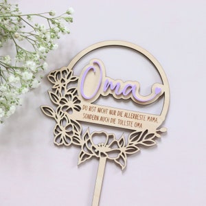 Oma Geschenk Blumenstecker personalisiert Muttertags Geschenk Oma personalisiertes Geschenk beste Oma Geschenk zum Muttertag