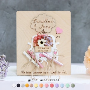 Geldgeschenke Hochzeit Auto aus Holz, Hochzeitskarte Geldgeschenk, Hochzeitsgeschenk personalisiert, Geschenke zur Hochzeit Geld