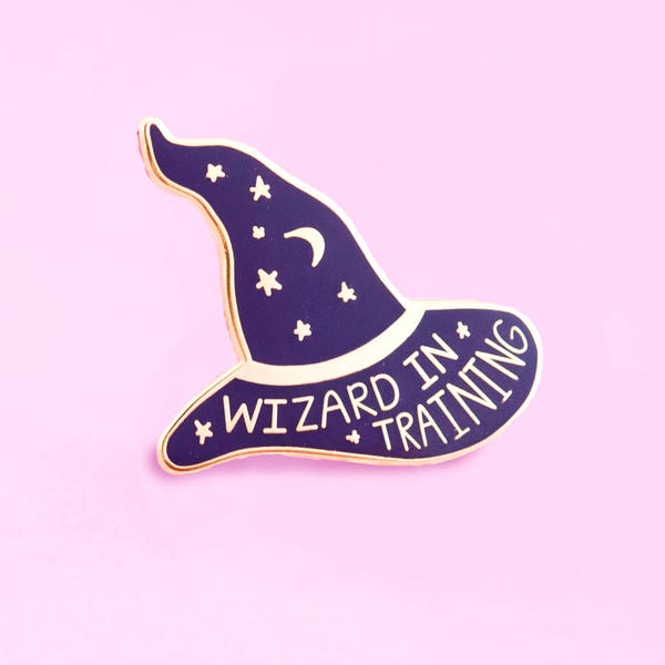 Wizard in Training Pin  -  cute enamel pin, hat badge, wizard pin, Harry Potter pin