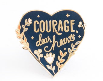 Courage Enamel Enamel Pin | Narnia Pin - Lapel Pin - Enamel pins, narnia, aslan quote, inspirational