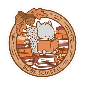 Book Squirrel Sticker