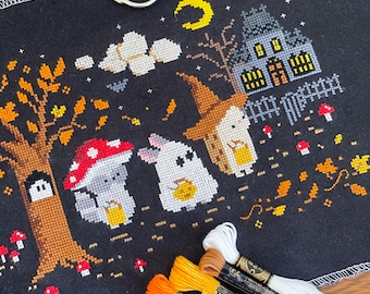 Trick or Treat Halloween Cross Stitch Pattern (Digital Download)