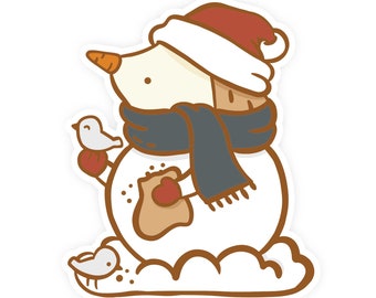 Henrietta Snowman Vinyl Sticker