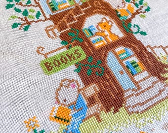 Book Shop Cross Stitch Pattern: BookLover Cottagecore Design (Digital Download)