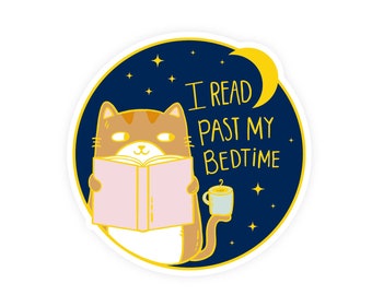 I Read Past My Bedtime Vinyl Sticker