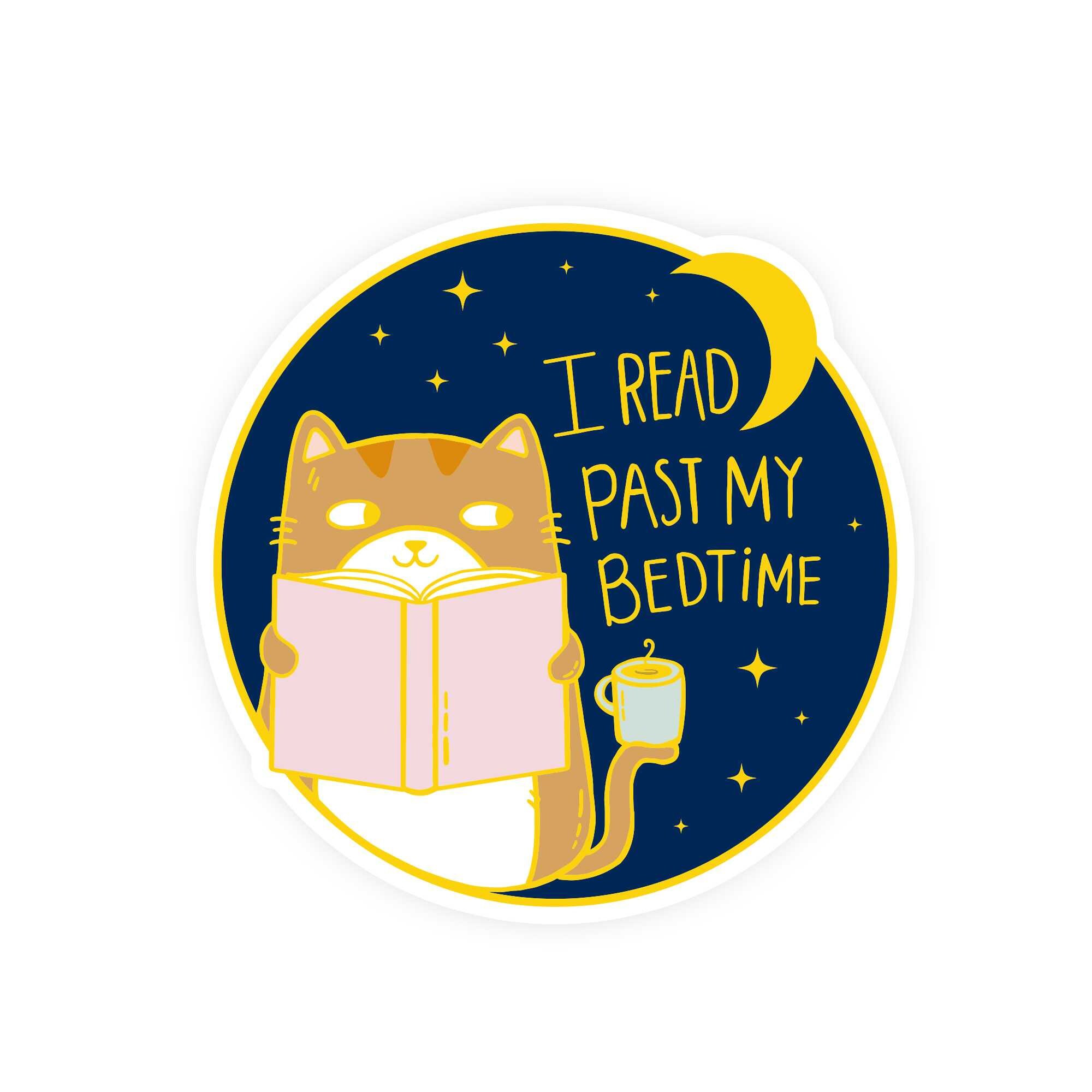 I Read Past My Bedtime Vinyl Sticker Etsy Singapore