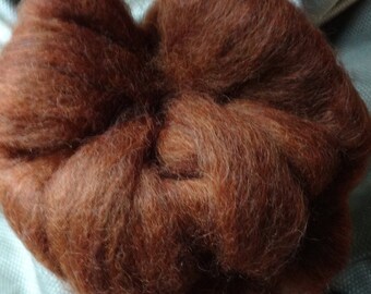 Gingersnap, BFL pin-drafted wool roving