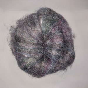 Dusk Coopworth Wool Roving With Angora Bunny Fiber