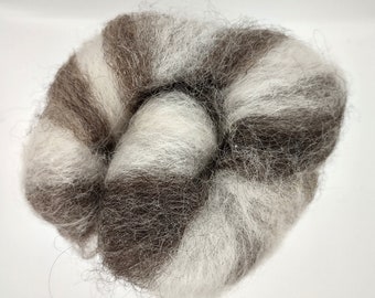 Drei Farben Wensleydale Wolle Kammzug - natürliche Farbige - Spinning