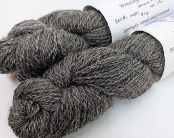 Wensleydale und Alpakawolle Sockenwolle 2 Ply Naturfarben