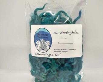 Wensleydale Locken Wolle Locken - Kühle Farben - Handgefärbt