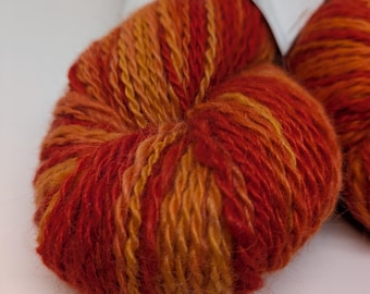 Wensleydale Worsted Wolle Garn - Orange Rot 2-fädig