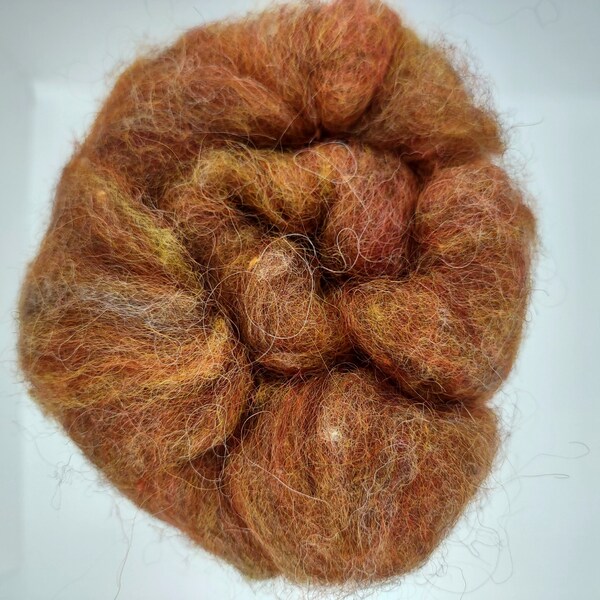 Falling Leaves Coopworth Wool Roving With Silk