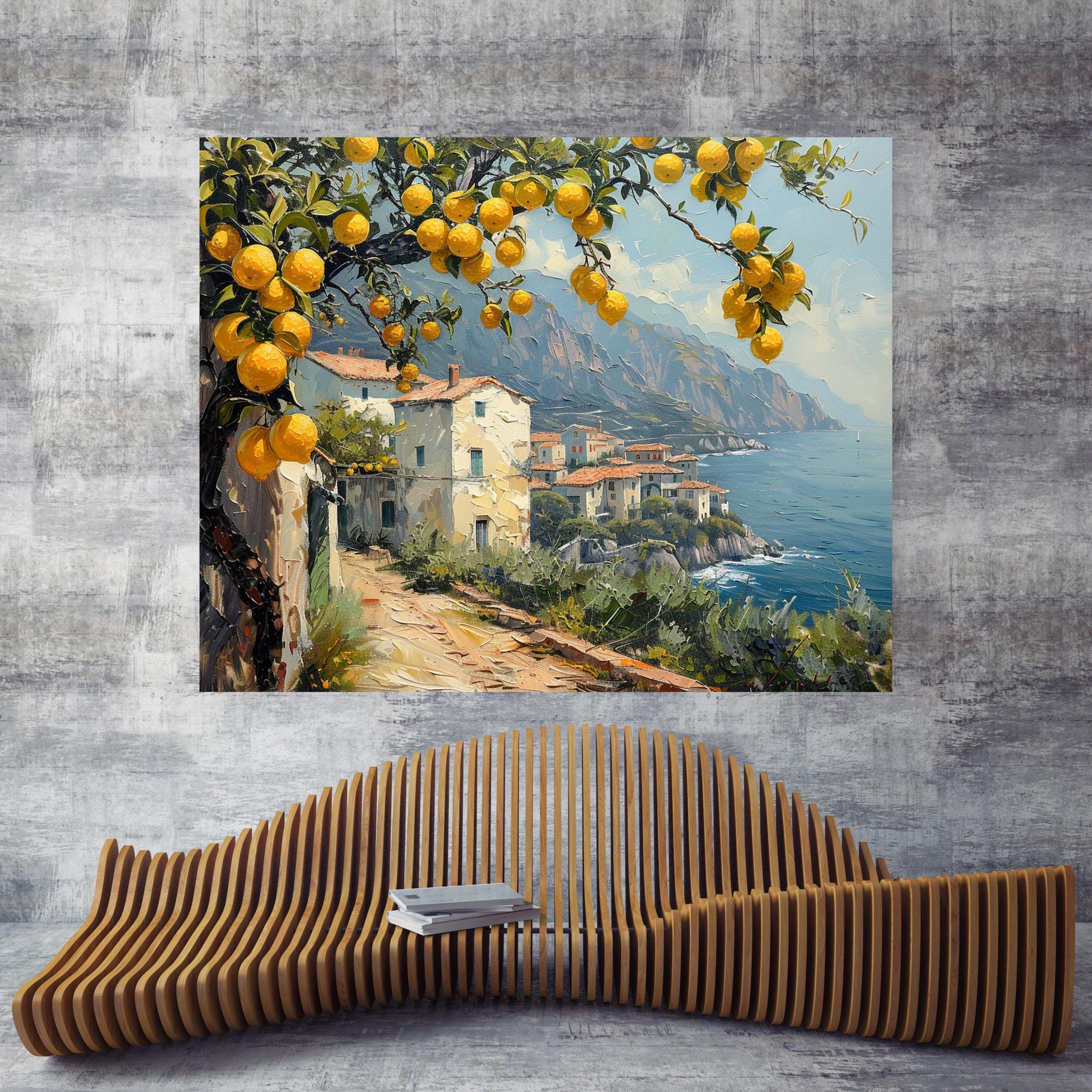 Coastal Orchard Diamond Painting Kit, Impressionist Style, Gem Art