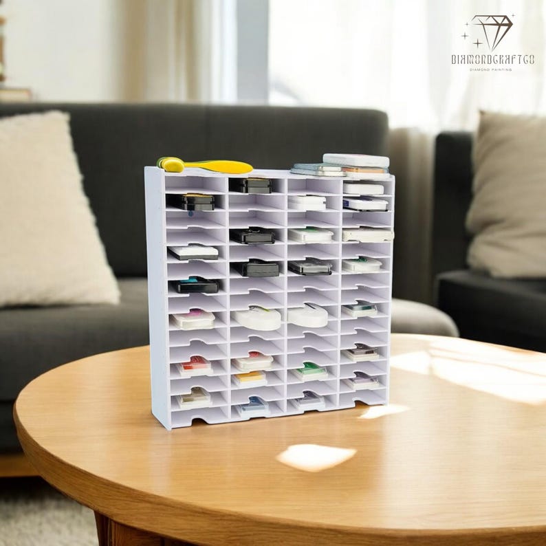 Blue Racking Tray Diamond Painting Tray Organizer - 16 Slots Tool Storage Rack in Red ...