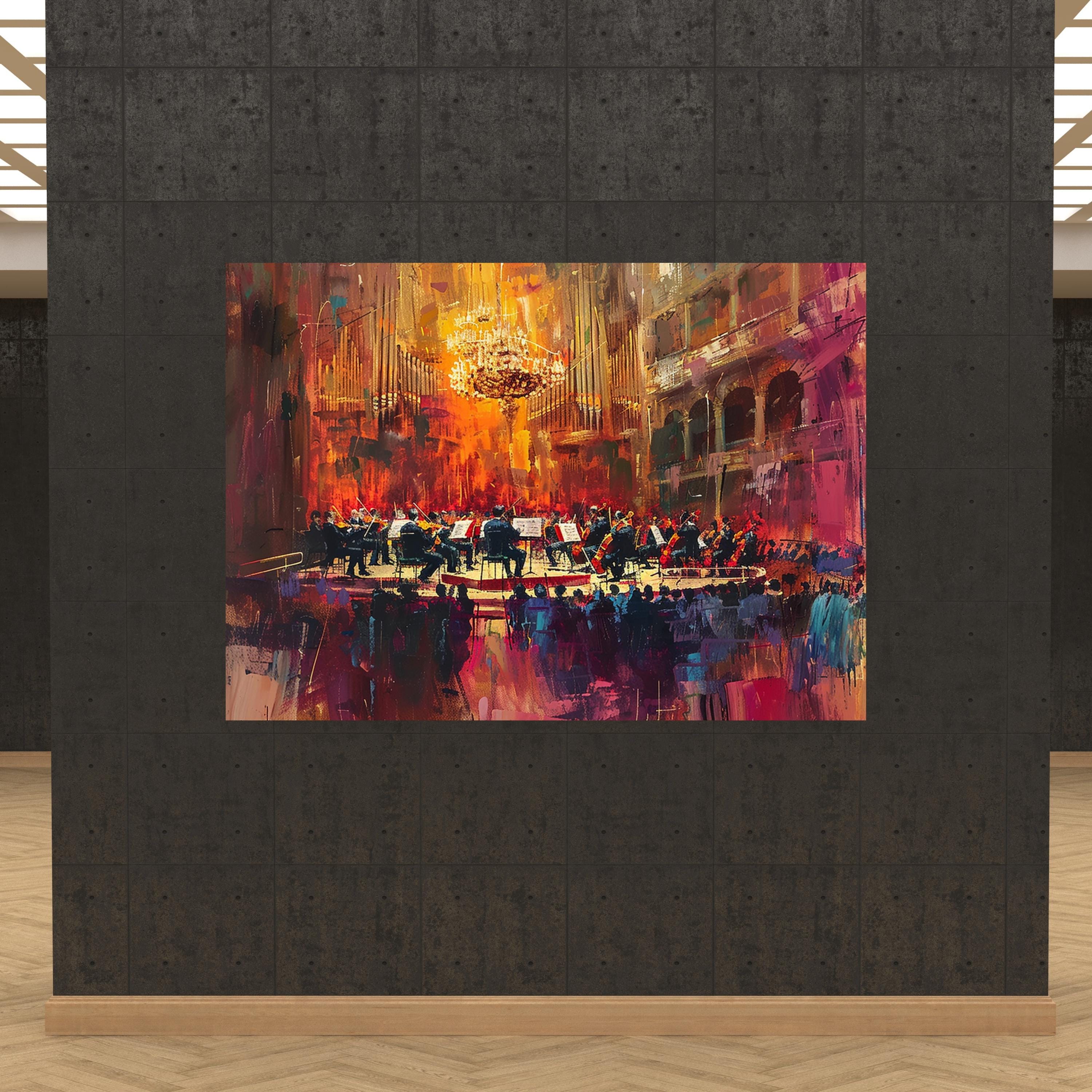 Orchestra Paint by Numbers Kit for Adults, Classical Music Concert