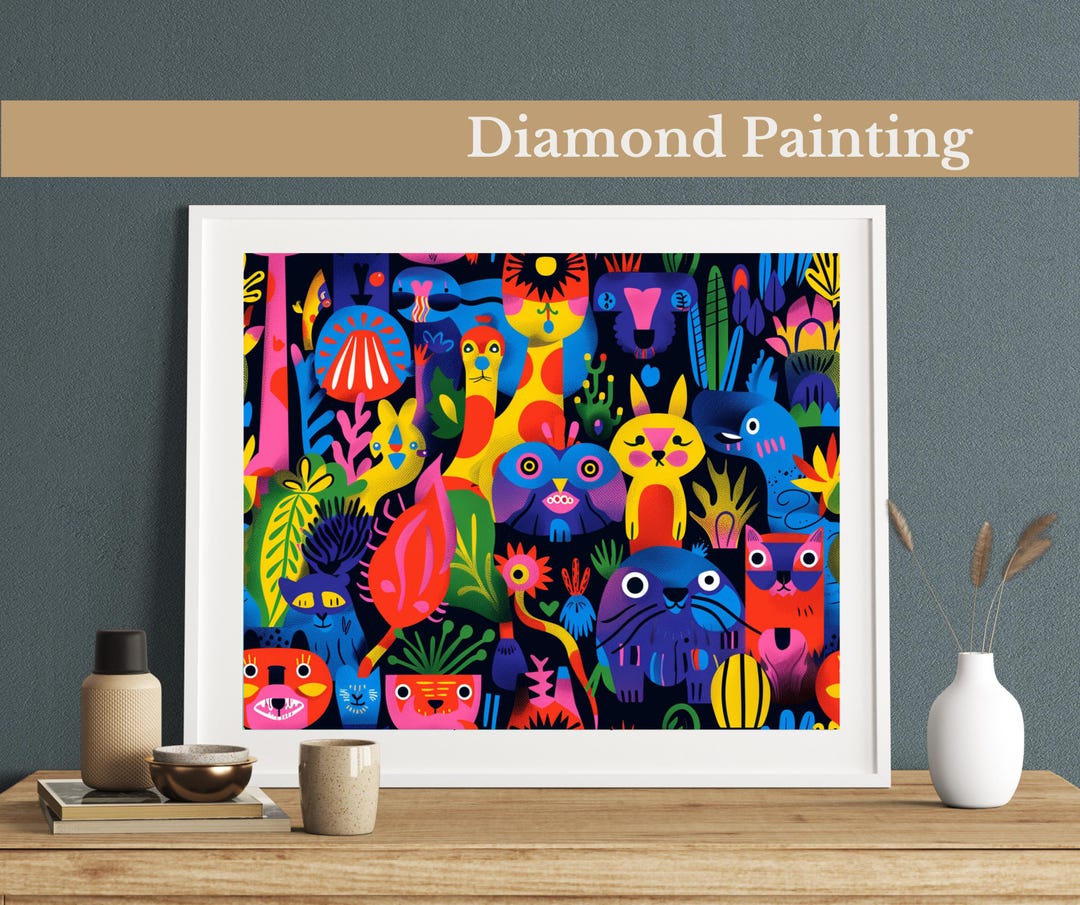 Enchanted Realm: Mythical Creatures Diamond Painting Kit, Matisse Style ...