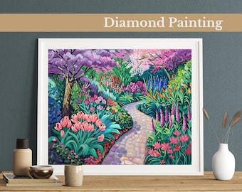 Spring Garden Diamond Painting Kit: DIY Rhinestone Folk Art